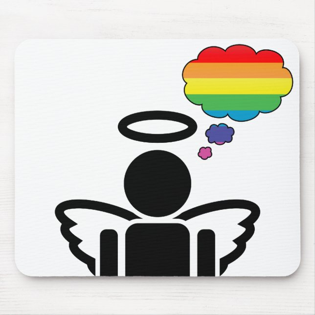 angelicon. rainbow thoughts. mouse pad (Front)