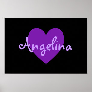 Angelina in Purple Poster