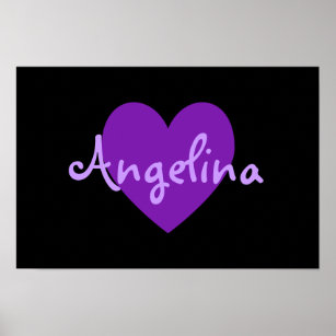 Angelina in Purple Poster