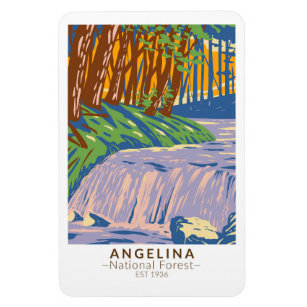 Angelina National Forest Boykin Creek Vintage Magnet