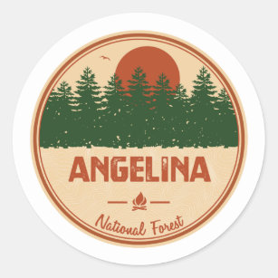 Angelina National Forest Classic Round Sticker