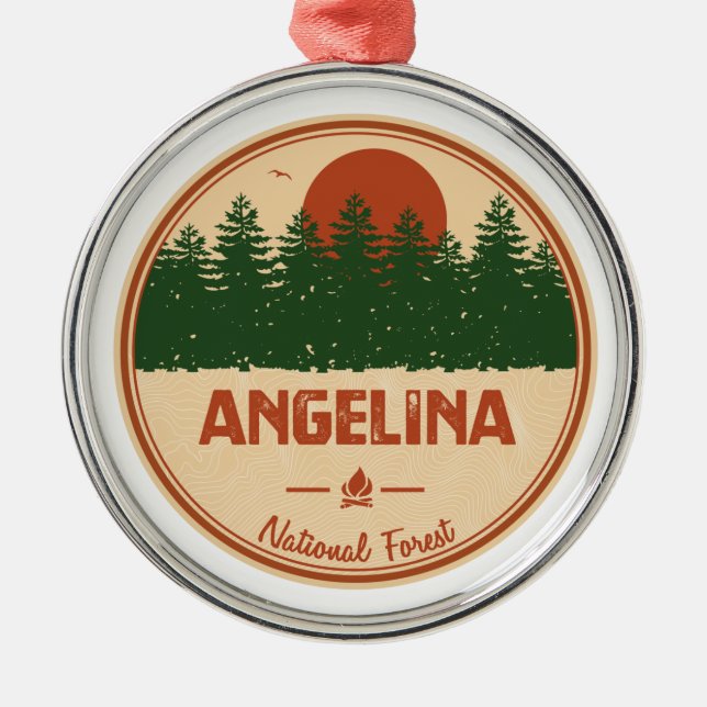 Angelina National Forest Metal Ornament (Front)