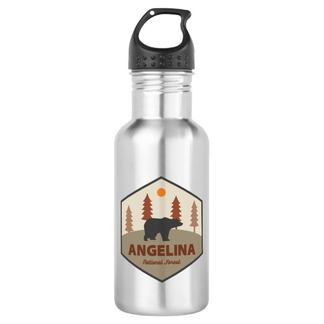 Angelina National Forest Texas Bear 532 Ml Water Bottle (Front)