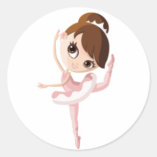 Angelina the Ballerina Classic Round Sticker