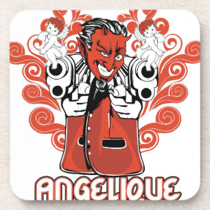 angelique black coaster