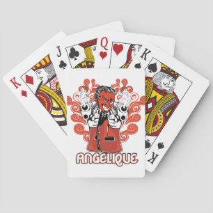 angelique black playing cards