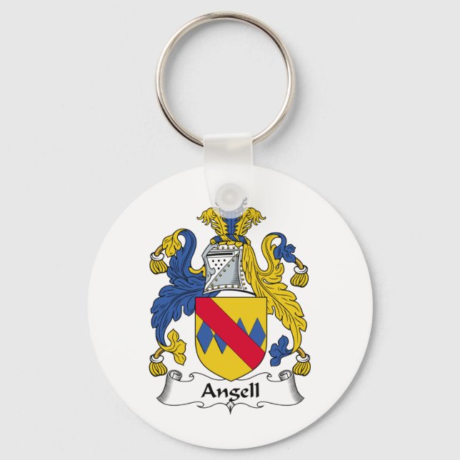 Angell Family Crest Key Ring (Front)