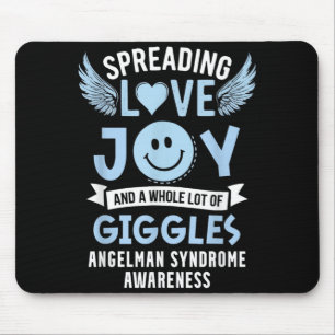 Angelman Syndrome Awareness Blue Ribbon Genetic Mouse Pad