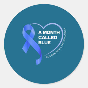 Angelman syndrome awareness day classic round sticker
