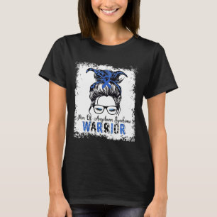 Angelman Syndrome Awareness Mum Warrior Blue Ribbo T-Shirt