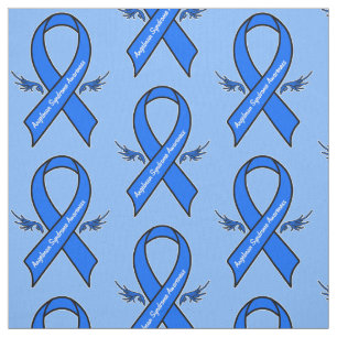 Angelman Syndrome Awareness Ribbon Angel Wings Fabric