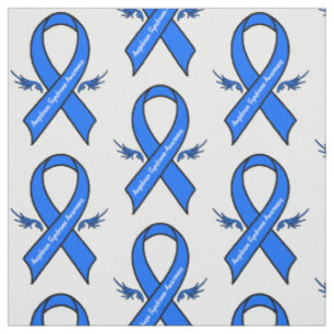 Angelman Syndrome Awareness Ribbon Angel Wings Fabric