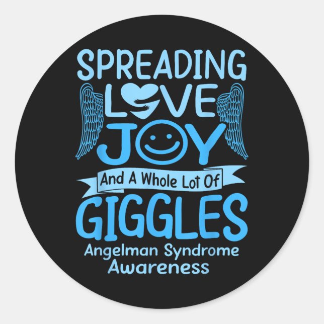 Angelman Syndrome , Small  Classic Round Sticker (Front)