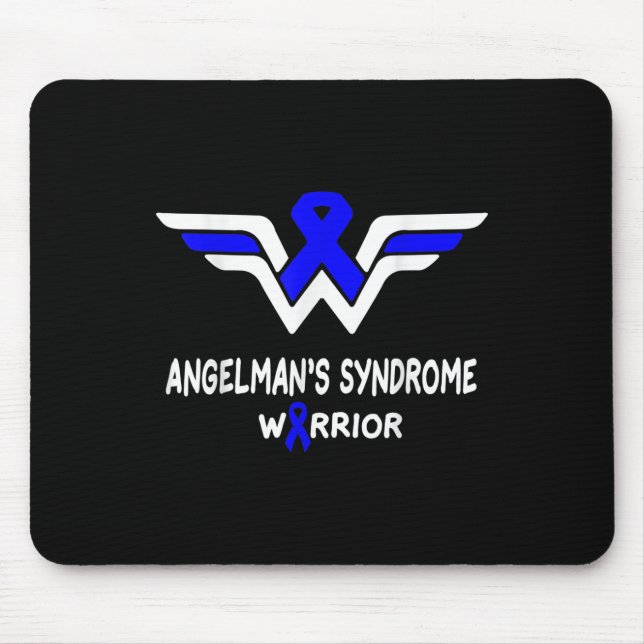 Angelmans Syndrome Awareness Warrior Support Blue  Mouse Pad (Front)