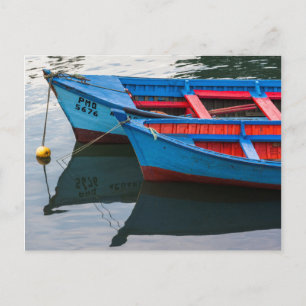 Angelmo harbour, fishing boats. postcard
