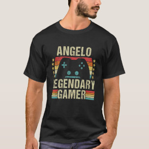 Angelo Gamer Retro Gaming Vintage Game Personalise T-Shirt