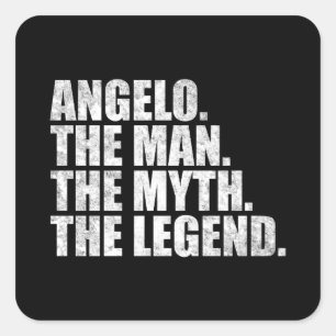 Angelo name, Angelo The Man The Myth The Legend Square Sticker