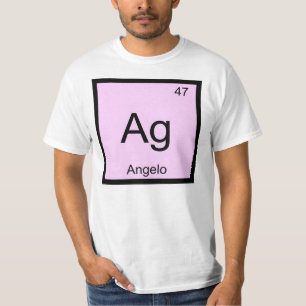 Angelo Name Chemistry Element Periodic Table T-Shirt