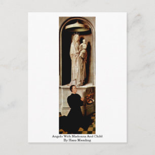 Angelo With Madonna And Child By Hans Memling Postcard