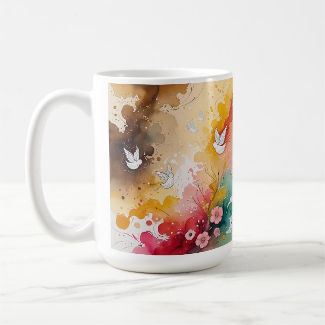 Angels abstrat  coffee mug (Left)