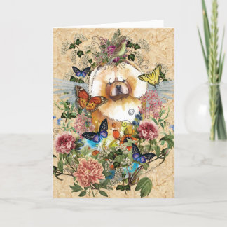 ANGELS AMONG US Chow art cards- pet loss sympathy Holiday Card