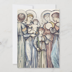 Angels and Children by Sir Edward Burne–Jones Holiday Card