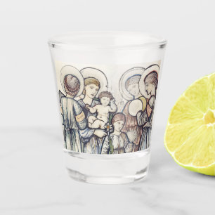 Angels and Children by Sir Edward Burne–Jones Shot Glass