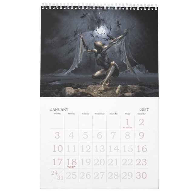 "Angels and Demons" wall calendar 2013 (Jan 2027)