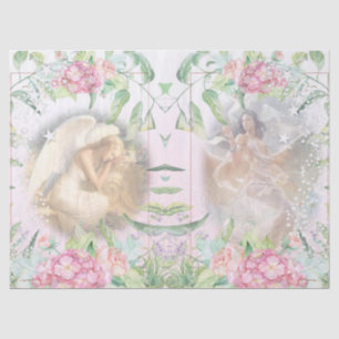 Angels and Flowers Decoupage Tissue Paper