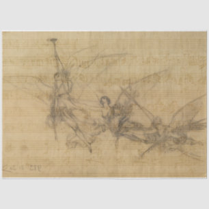 Angels and Music Decoupage Paper