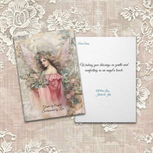 Angels and Roses Vintage-Style Angel Card