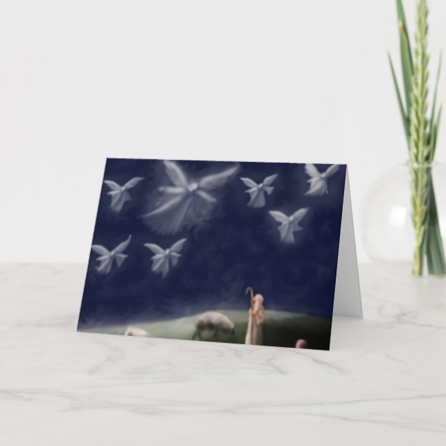 Angels and Shepherds Christmas card (Front)