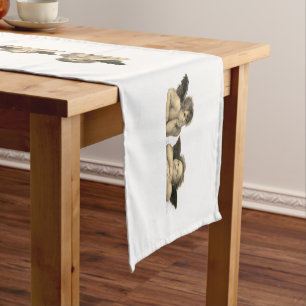 Angels angel - Madonna Sixtina - Raphael - Vintage Short Table Runner