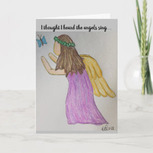 Angels are Surrounding You Folded Greeting Card