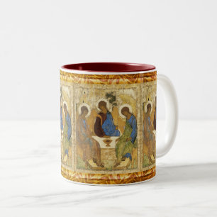 Angels At Mamre Trinity Two-Tone Coffee Mug