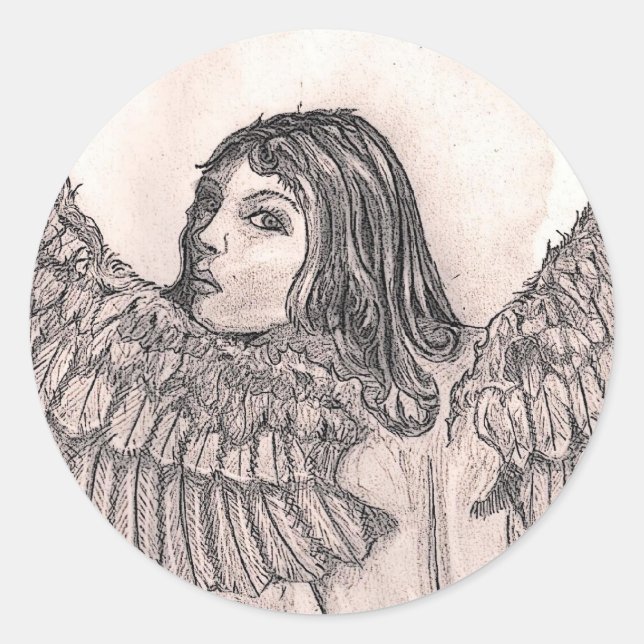 "Angels Attention" Sticker/Envelope Seals (Front)