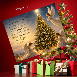 Angels Celebrating Christmas Holiday Card