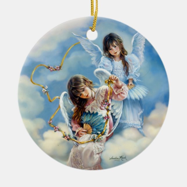 Angels Ceramic Ornament (Front)
