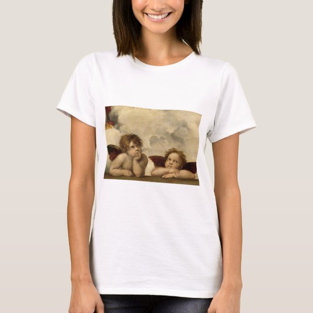 Angels Cherubs Raphael Santi Sistine Madonna Sweet T-Shirt (Front)