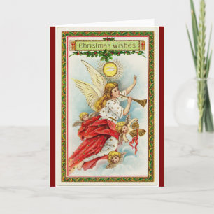 Angels Christmas Wishes Holiday Card