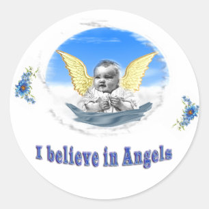 Angels Classic Round Sticker