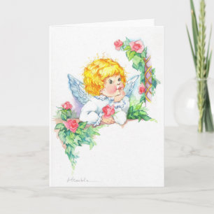 Angels Cute for Baptism or Christening Card
