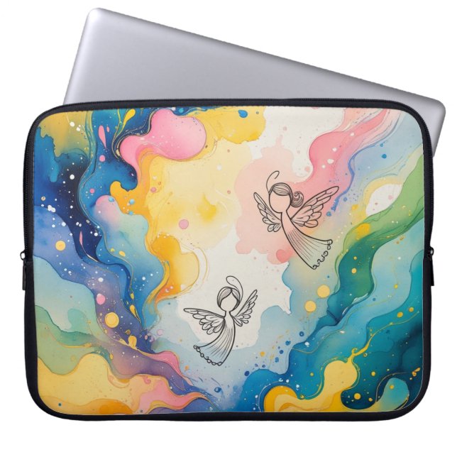 Angels design  laptop sleeve (Front)