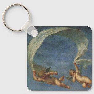 Angels Detail from Adonis Led by Cupids by Albani Key Ring