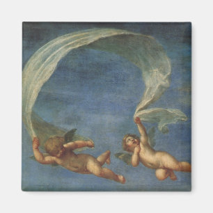 Angels Detail from Adonis Led by Cupids by Albani Magnet