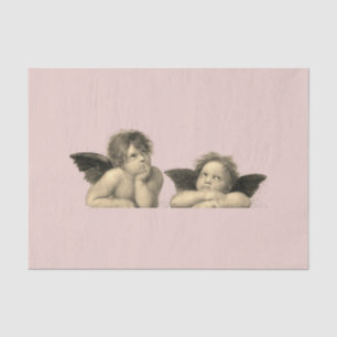 Angels Engel - Madonna Sixtina - Raphael - Vintage Tissue Paper