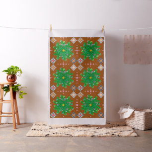 Angels Eye View Canvas Geo Earthy Brown Fabric