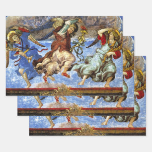  Angels From Assumption and Annunciation by Lippi Wrapping Paper Sheet