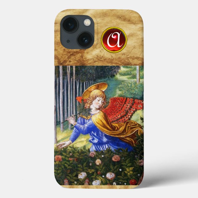 Angels Gathering Flowers in a Heavenly Landscape Case-Mate iPhone Case (Back)