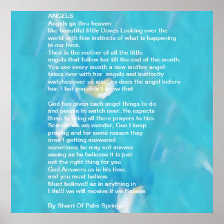 Angels Go Through Heaven Poem Poster